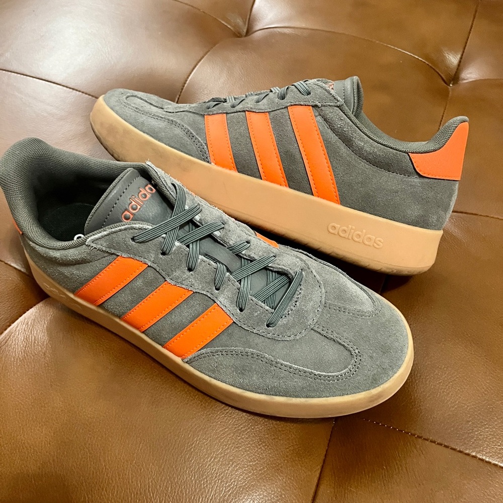 Adidas Men's Grey/Orange Barreda Sneakers